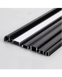 50cm Aluminum Led Profile U/W/V With Milky PC Cover Strip Shelf Light Channel Holder Diffuser