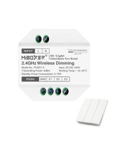 PUSH1-3 MiBoxer MiLight 2.4GHz Wireless Dimmer Control Driver Dimming 3-Zone